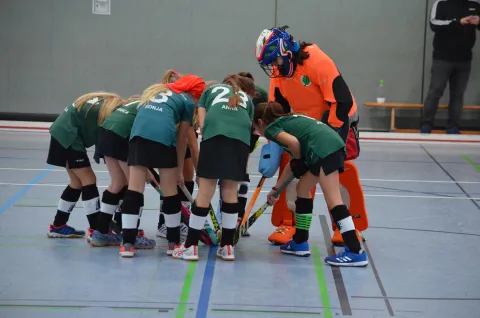 Einschwören vor dem Spiel gegen Weimar