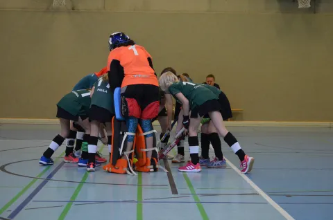 Einschwören vor dem Spiel gegen die Spielgemeinschaft Osternienburg/Köthen