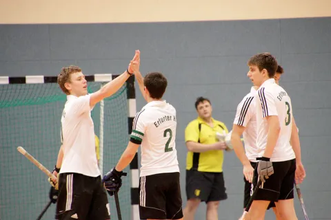 Jubel nach Tor gegen Freiberg Jubel nach Tor gegen Freiberg