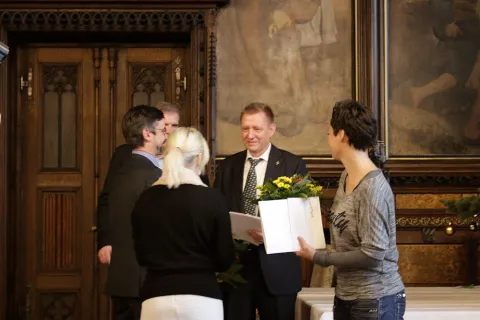 Übergabe des Förderpreis für den EHC Übergabe des Förderpreis für den EHC