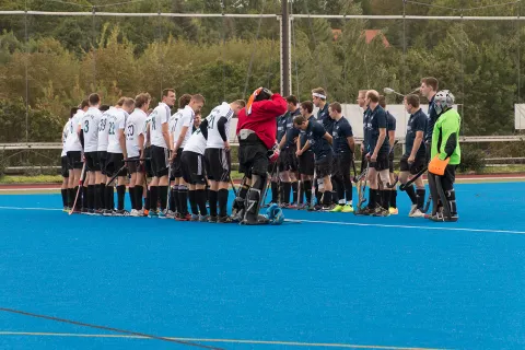 Begrüßung vor dem Spiel gegen den HC Niesky Begrüßung vor dem Spiel gegen den HC Niesky