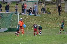 Schusskreisszene vor dem eigenen Tor im Spiel gegen Weimar