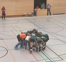 Mannschaftskreis vor dem Spiel