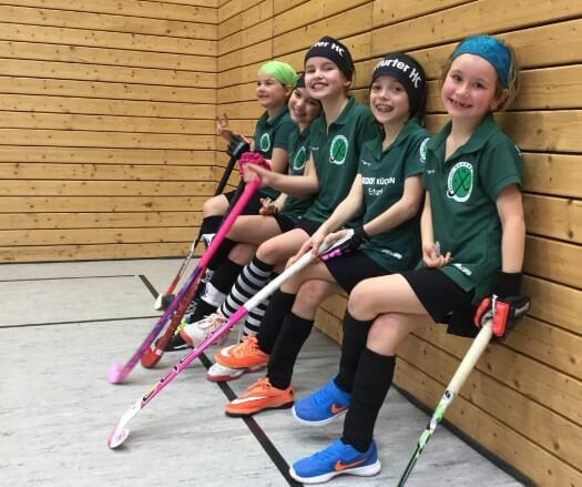 Mannschaftsfoto Mädchen D Hockey Turnier Jena 2017