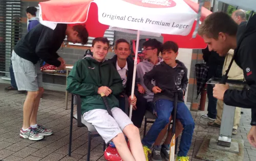 Fans des Erfurter Hockey Club e.V. bei jedem Wetter