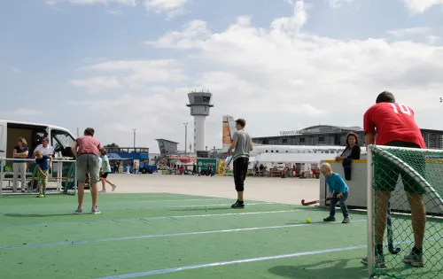 Hockey Flughafenterminal