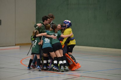 Freudentraube nach Spielschluss
