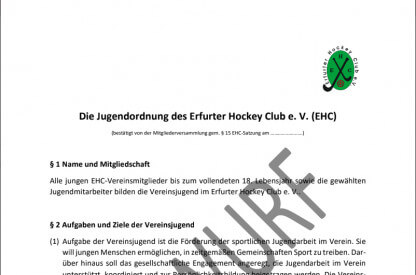 Entwurf Jungendverordnung