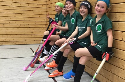 Mannschaftsfoto Mädchen D Hockey Turnier Jena 2017