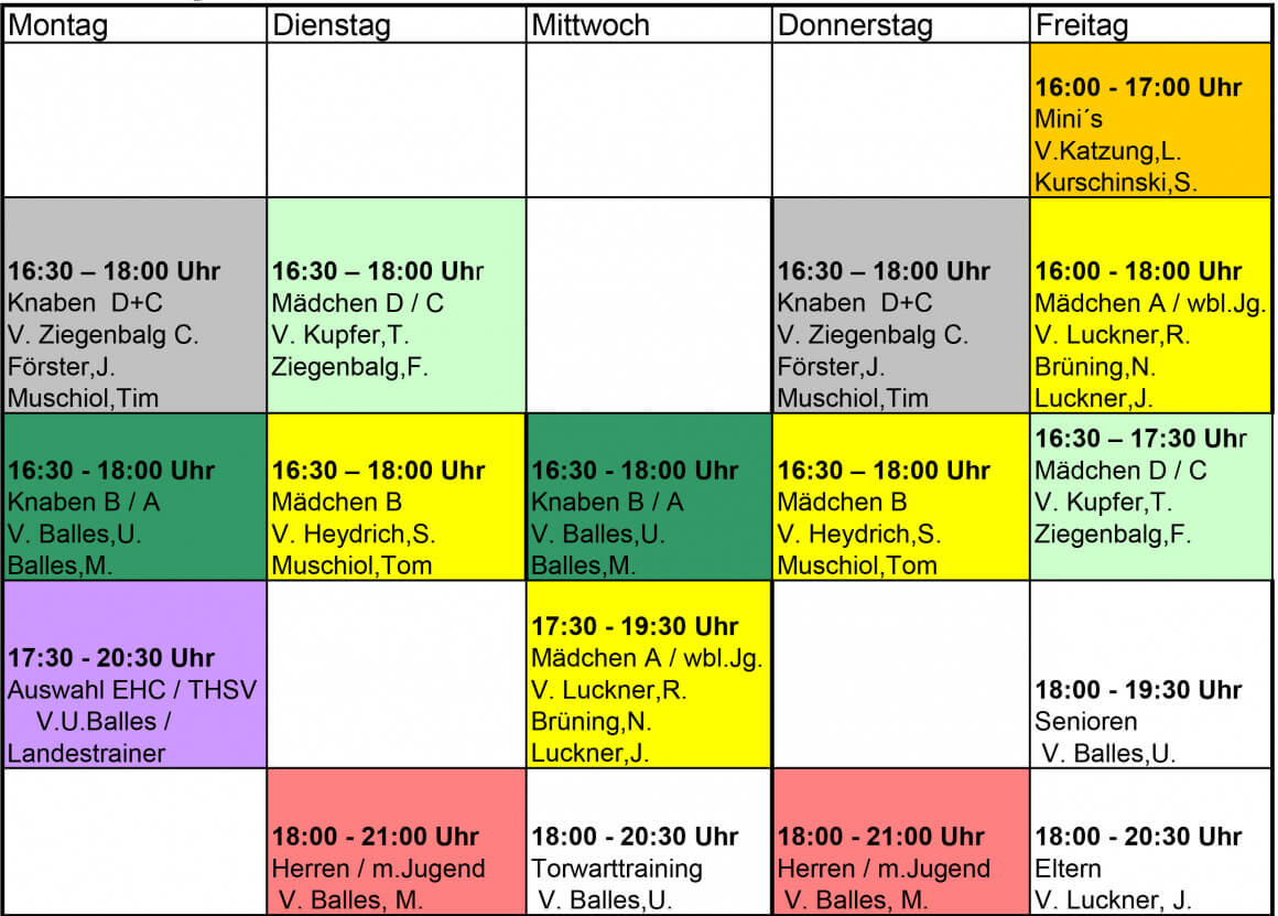 Trainingsplan Feldsaison 2018 Trainingsplan Feldsaison 2018