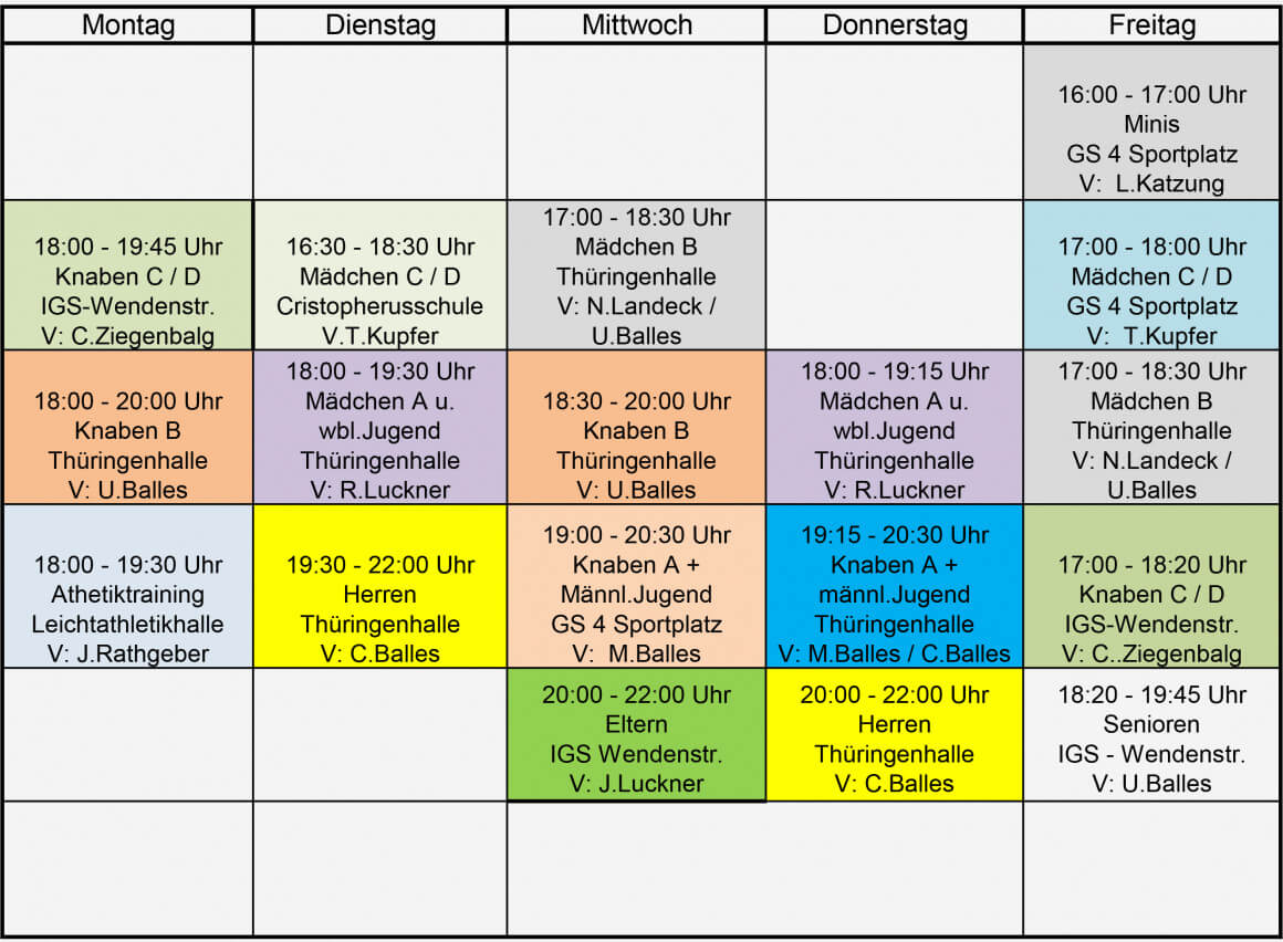Trainingsplan Hallensaison 2019 / 2020 Trainingsplan Hallensaison 2019 / 2020